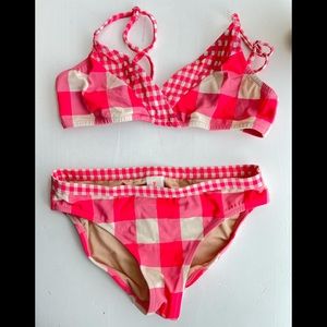 J Crew Crewcuts Pink Plaid swimsuits